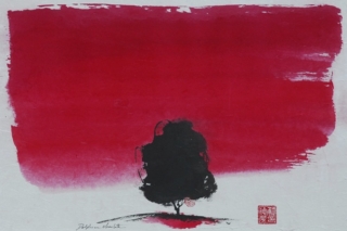 Peinture paysage à l' encre